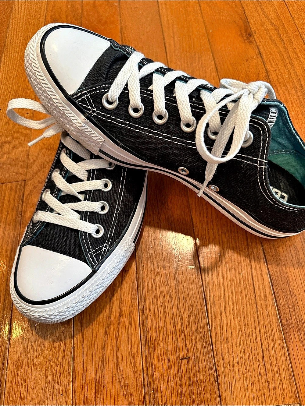 Converse Chuck Taylor All Star Double Tongue Low Top Sneakers Black & White